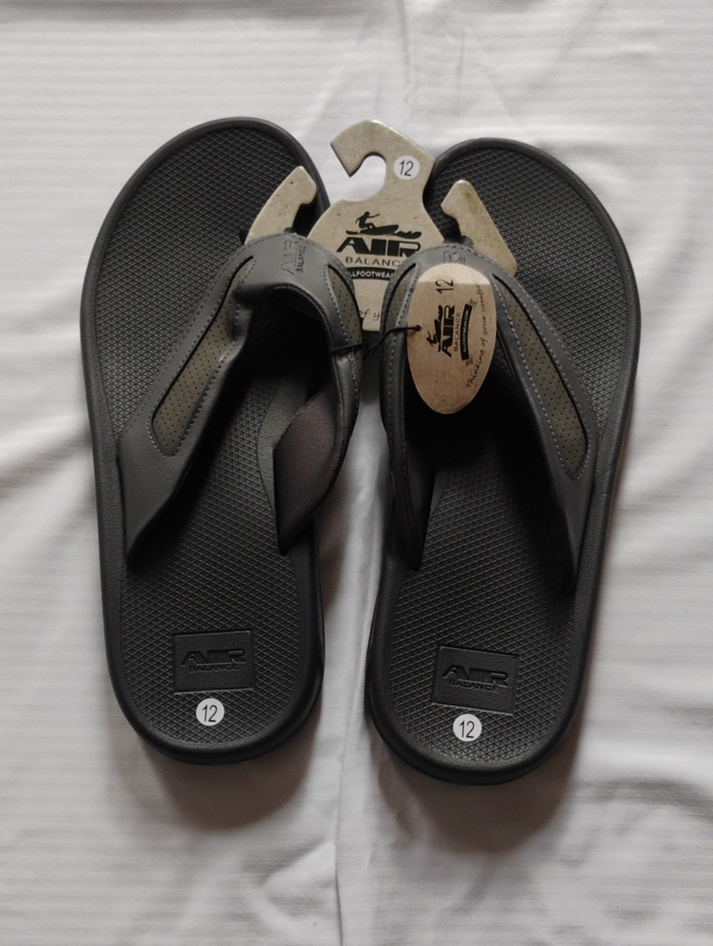 Air Balance Men’s Dark Gray Black Flip Flops